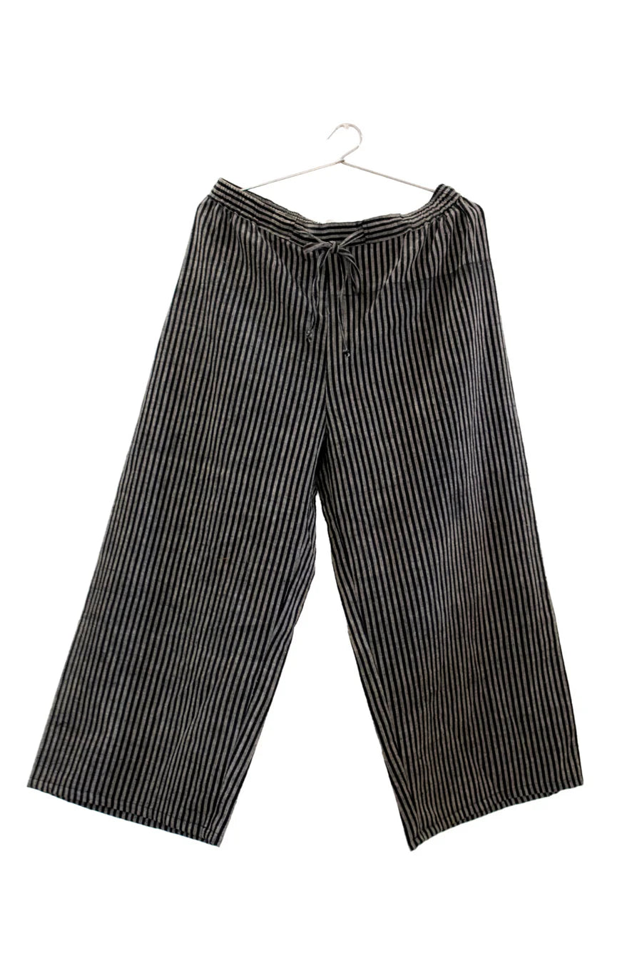 Black Striped Pants by Araayeh with Artisan Made, Black, Casual Wear, Handwoven Cotton, Pants, Relaxed Fit, Stripes at Kamakhyaa for sustainable fashion