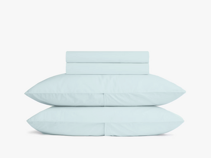 Baby Blue Breeze 300 TC|400 TC|500 TC Flat Sheet Set by Kamakhyaa with Plain Bedsheets at Kamakhyaa for sustainable fashion