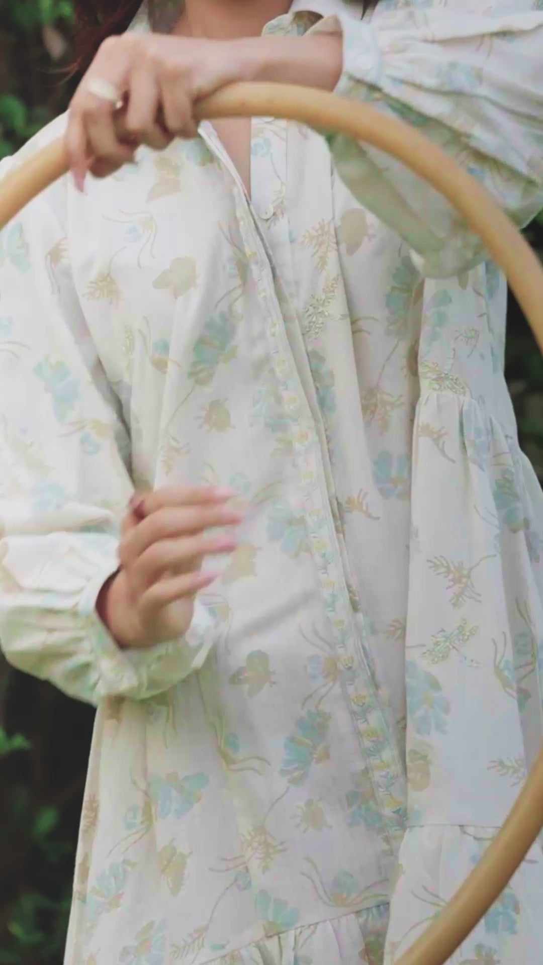 Floral Print Mini Shirt Dress