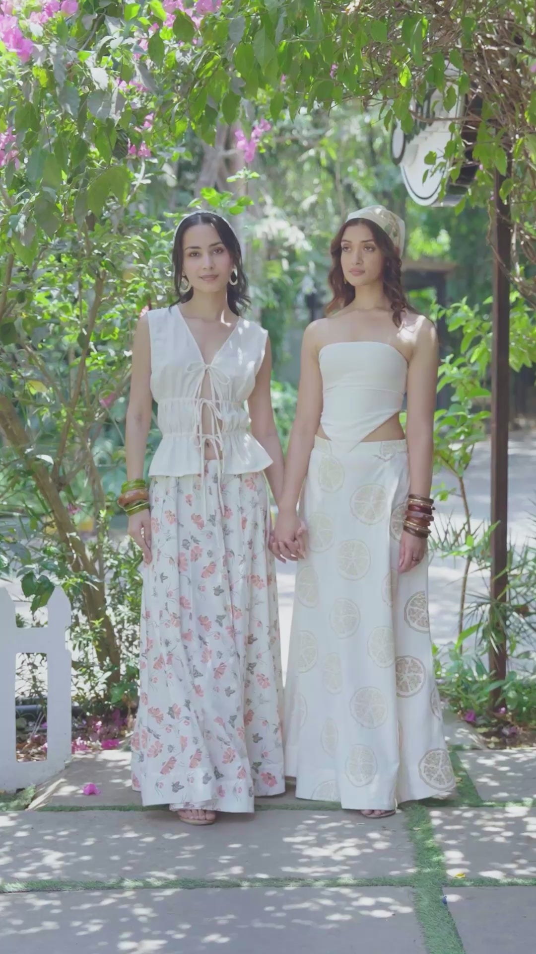 Butterfly Printed Wide-Leg Pants