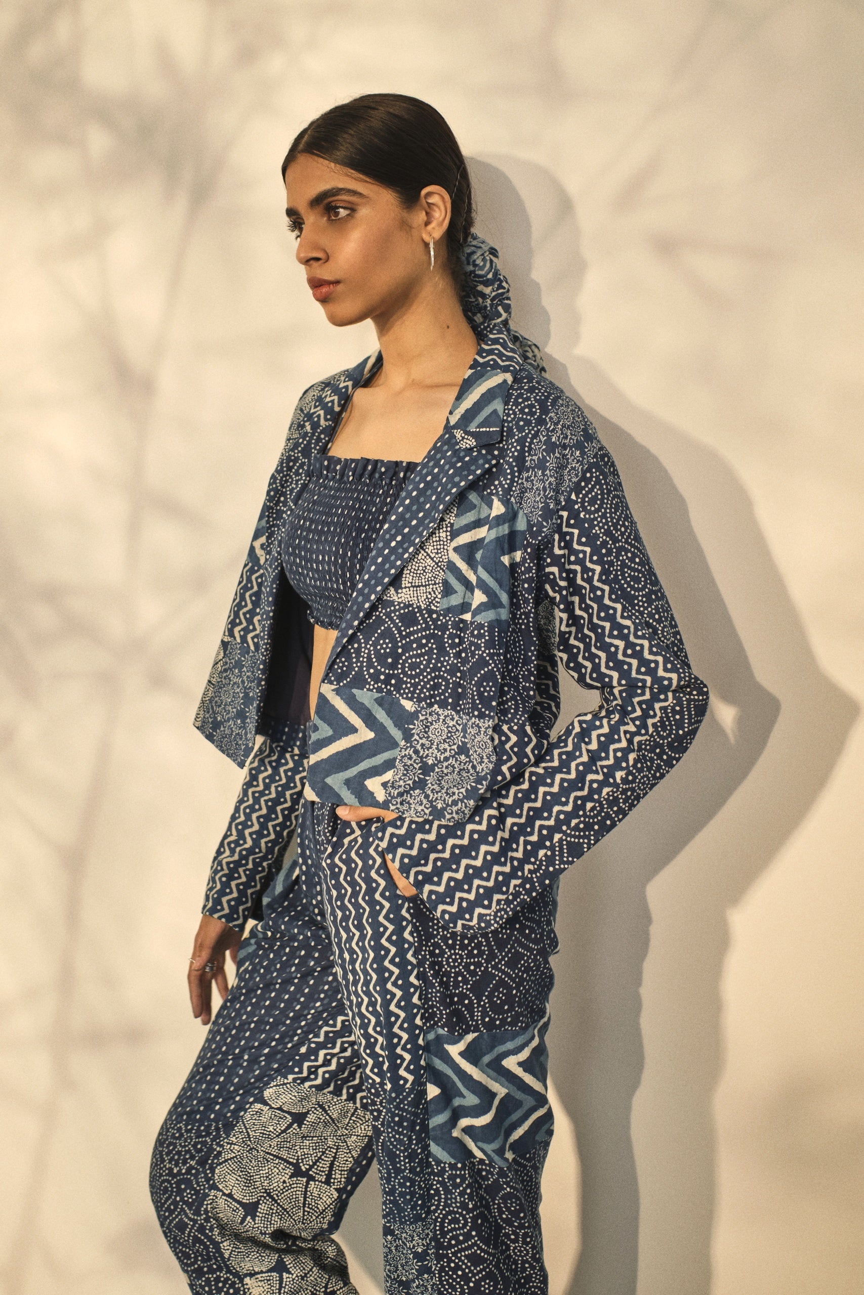 Pearl Blazer by Akashii Clothing with CO-ORD SETS, jacket, Neeli'23 at Kamakhyaa for sustainable fashion