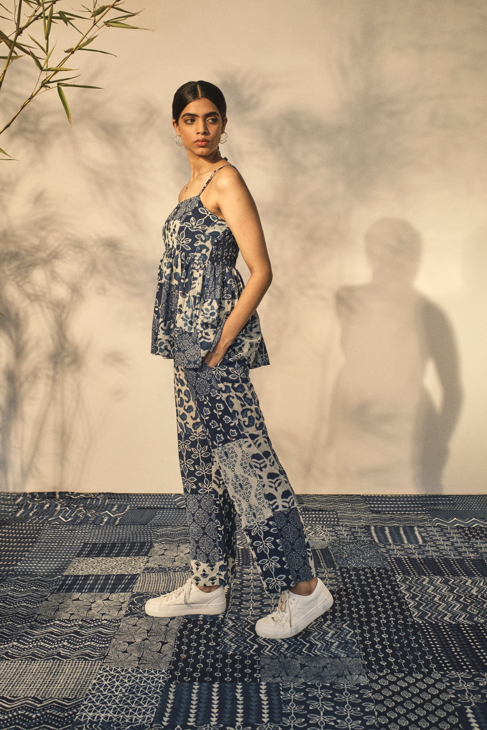 Anne Pants by Akashii Clothing with Bottoms, CO-ORD SETS, Neeli'23 at Kamakhyaa for sustainable fashion