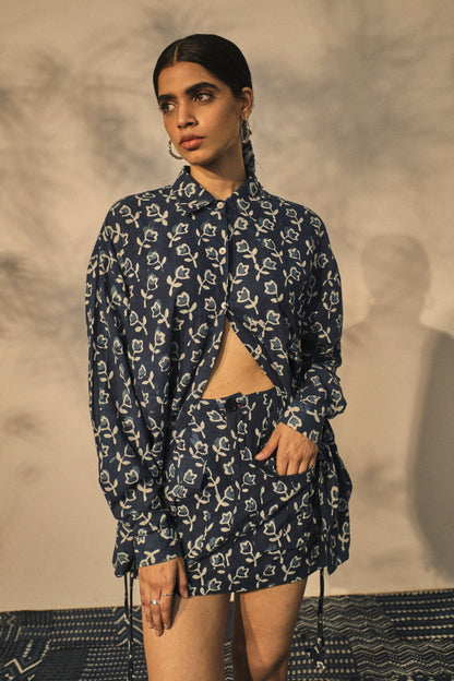 Fleur Skirt by Akashii Clothing with Bottoms, Neeli'23 at Kamakhyaa for sustainable fashion