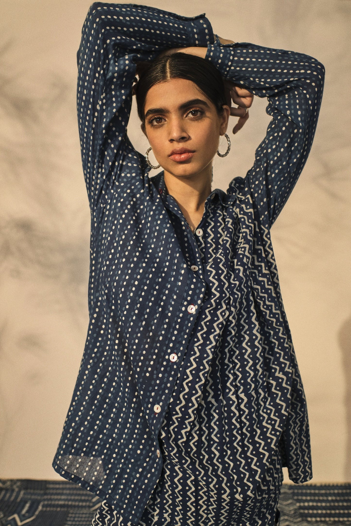 Ila Shirt by Akashii Clothing with Neeli'23, Top at Kamakhyaa for sustainable fashion