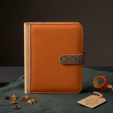Vegan Leather Diary & Pen Set - Tan by Green Hermitage with Accents & Accessories, Corporate Products & Travel Accessories by Green Hermitage at Kamakhyaa for sustainable fashion
