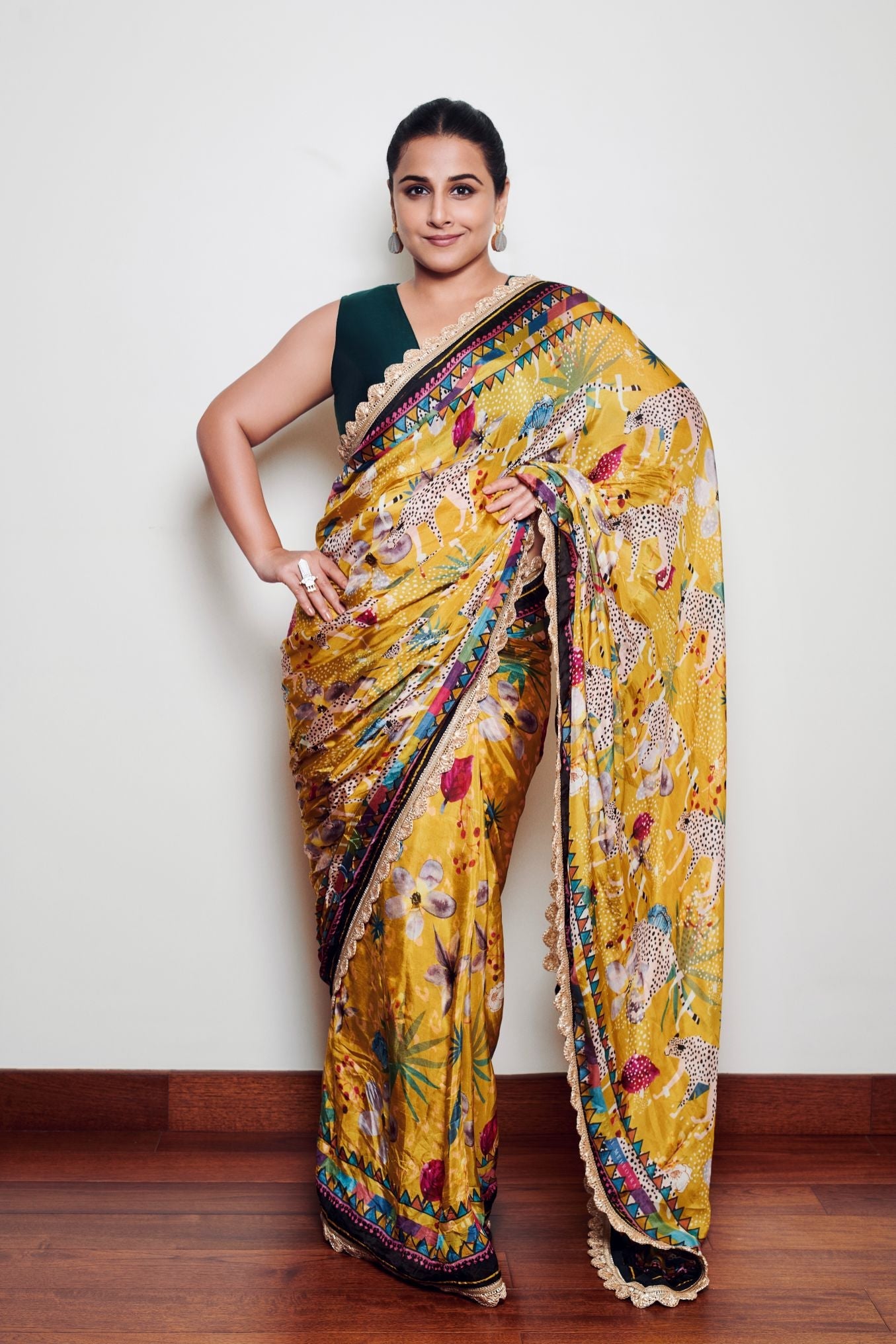 FLORA FAUNA PRINTED SAREE by devyanimehrotra.com with at Kamakhyaa for sustainable fashion