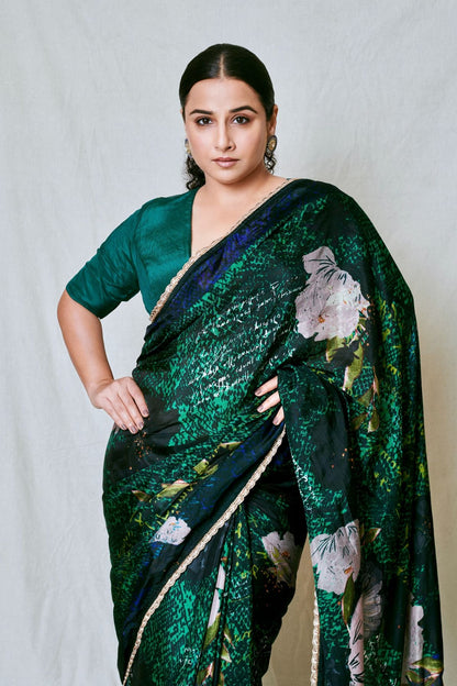 FLORA PRINTED SAREE by devyanimehrotra.com with at Kamakhyaa for sustainable fashion