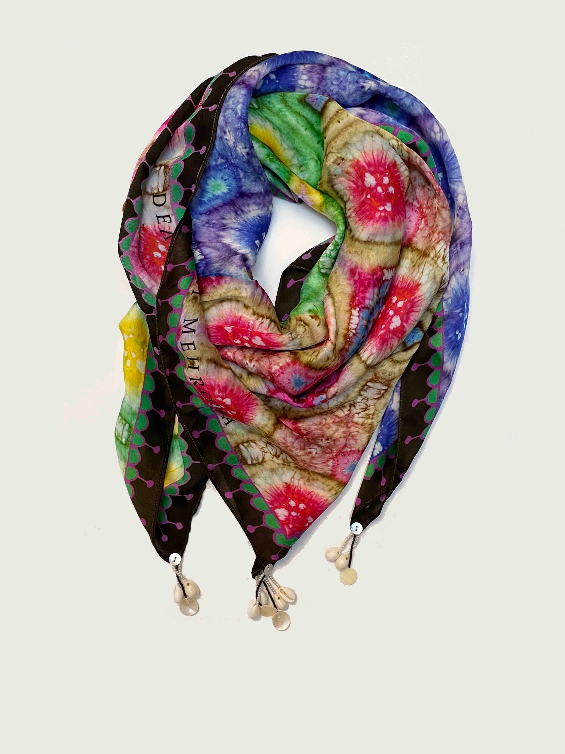 BOHO TIE DYE SCARF by devyanimehrotra.com with at Kamakhyaa for sustainable fashion