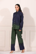Green Ombre Co-ord Set by MOH-The Eternal Dhaga with 100% pure cotton, Casual Wear, Cotton, Green, Moh-The eternal Dhaga, Natural, Office Wear Co-ords, Ombre and Dyes, Regular Fit, Womenswear at Kamakhyaa for sustainable fashion