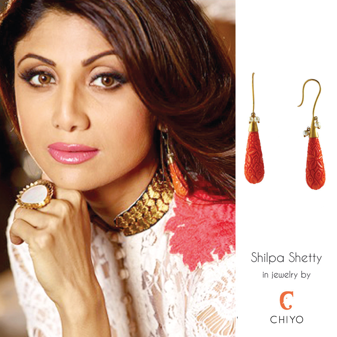 Tangerine Drop Earrings by Chiyo with Brass, Casual Wear, Earrings, Festive Jewellery, Festive Wear, Free Size, Gold Plated, jewelry, Orange, Re-polishable, Solids, Textured at Kamakhyaa for sustainable fashion