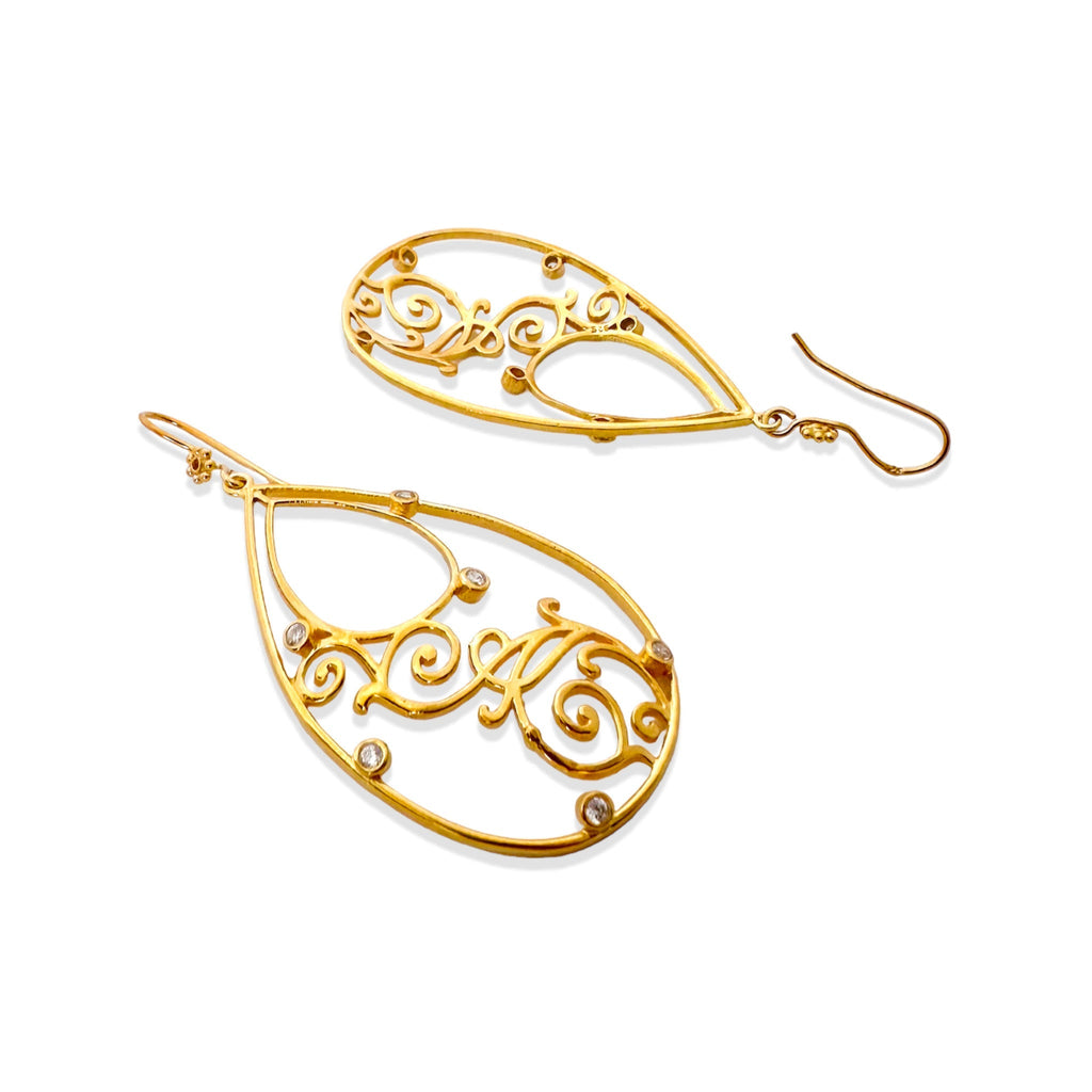 Bewitch Earrings by Chiyo with Brass, Casual Wear, Earrings, Festive Jewellery, Festive Wear, Free Size, Gold, Gold Plated, jewelry, Re-polishable, Solids at Kamakhyaa for sustainable fashion
