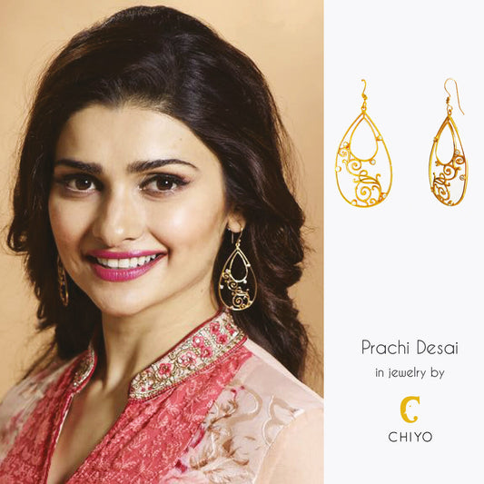 Bewitch Earrings by Chiyo with Brass, Casual Wear, Earrings, Festive Jewellery, Festive Wear, Free Size, Gold, Gold Plated, jewelry, Re-polishable, Solids at Kamakhyaa for sustainable fashion