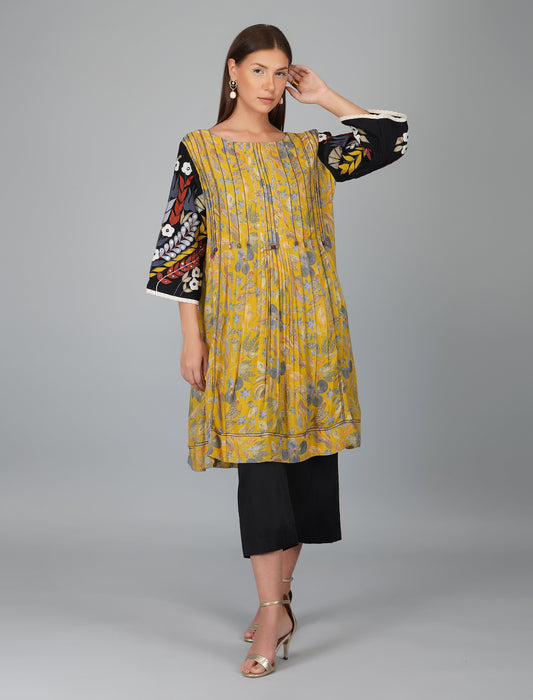 Green Printed Co-ord Set by Devyani Mehrotra with Co-ord Sets, Cotton, Embroidered, Evening Wear, Green, Kurta Pant Sets, Natural, Pre Spring 2023, Prints, Relaxed Fit, Travel Co-ords, Viscose, Womenswear at Kamakhyaa for sustainable fashion