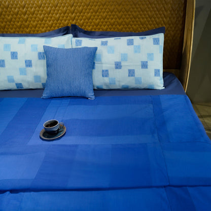 Denim Crossweave by Aetherea with 100% Cotton, Bed Covers, Blue, Cushion, Denim, Frills, Home at Kamakhyaa for sustainable fashion