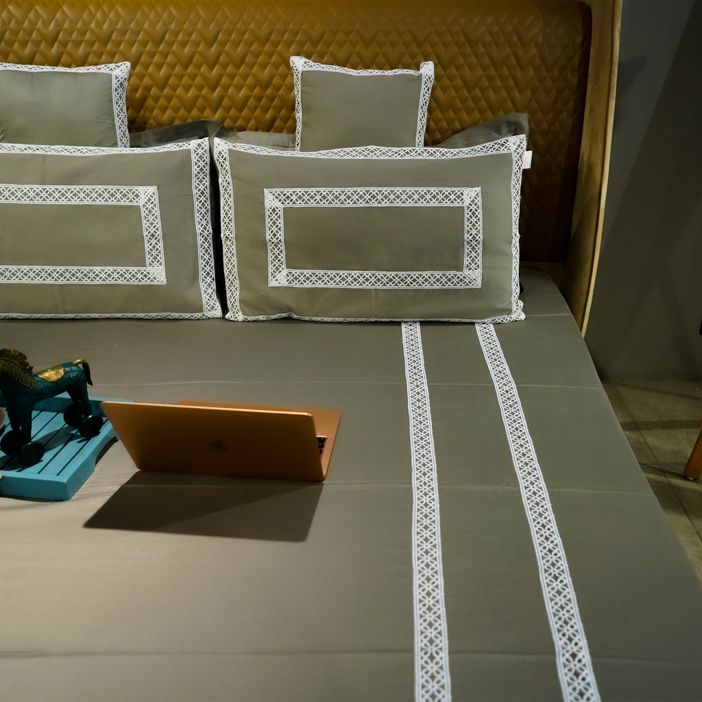 Mystic Moss Cotton Bloom Cushion Cover by Aetherea with 100% Cotton, 300 TC, 500 TC, Cushion covers, Plain, Sage Green, Solid at Kamakhyaa for sustainable fashion