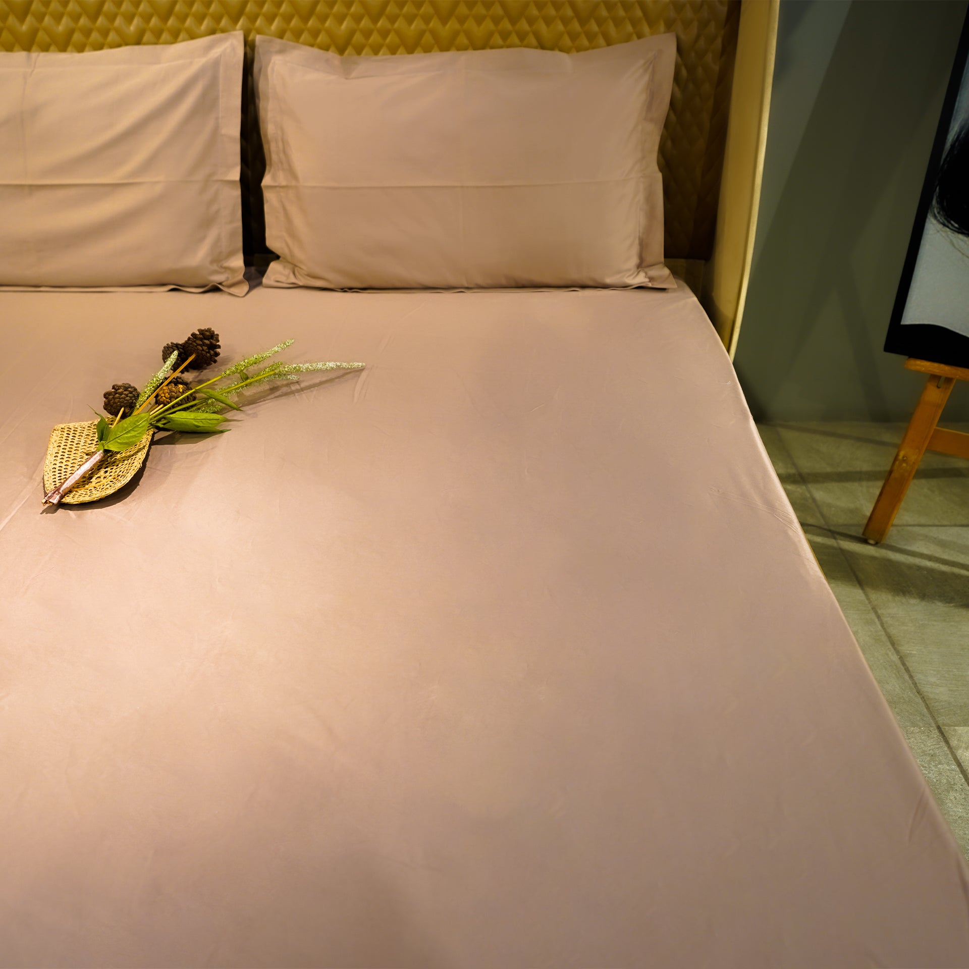 Coffee Dream by Aetherea with 100% Cotton, 300 TC, 400 TC, 500 TC, Bedsheets, Brown, Coffee, King, Plain, Plain Bedsheets, Queen, Solid at Kamakhyaa for sustainable fashion