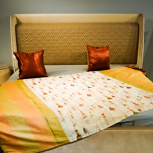 Bell Symphony by Aetherea with Bed Throws, Multi-coloured, Sheer, Silk, Upcycled at Kamakhyaa for sustainable fashion