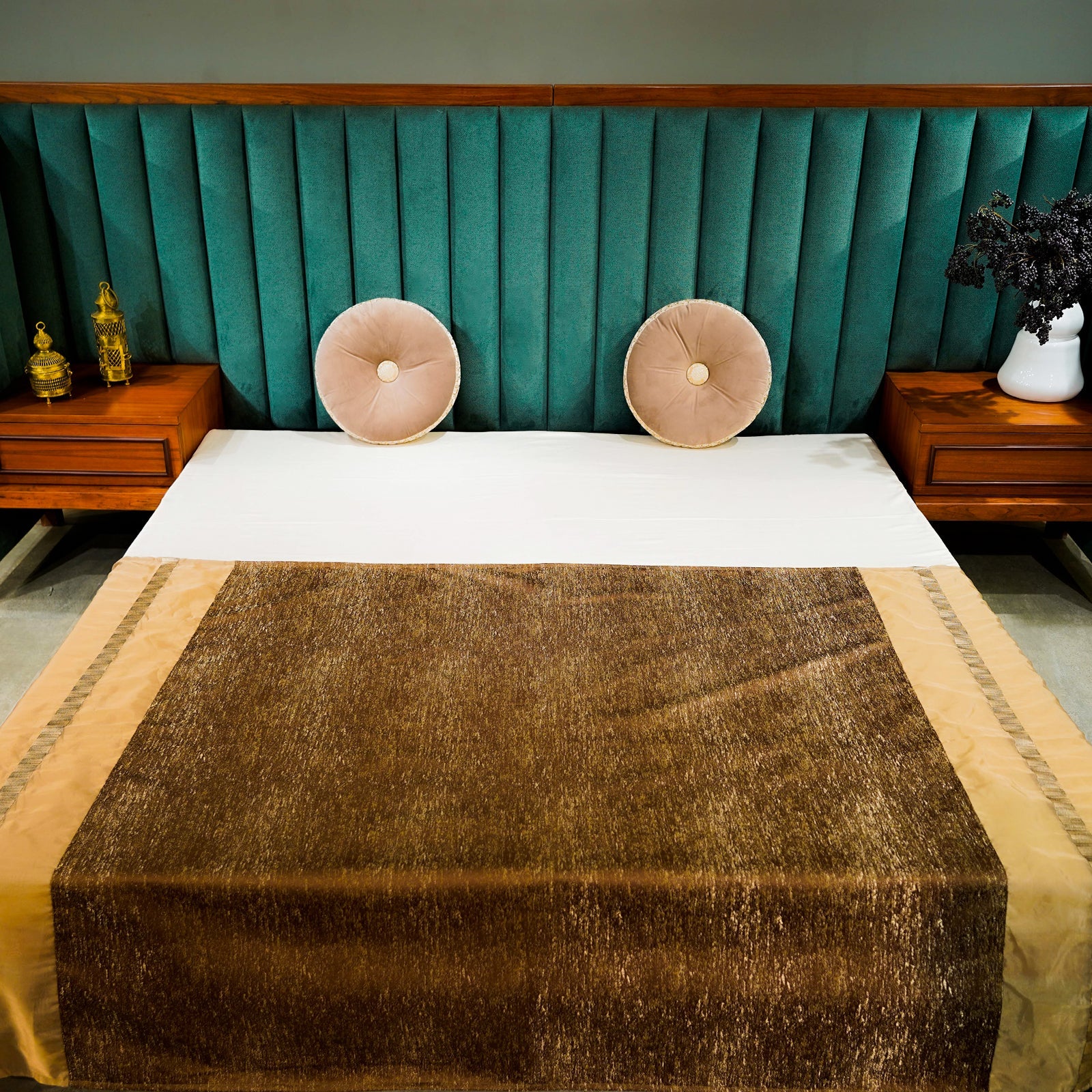 Gradient Throw by Aetherea with Bed Throws, Brown, Coffee, Silk, Throws, Upcycled at Kamakhyaa for sustainable fashion