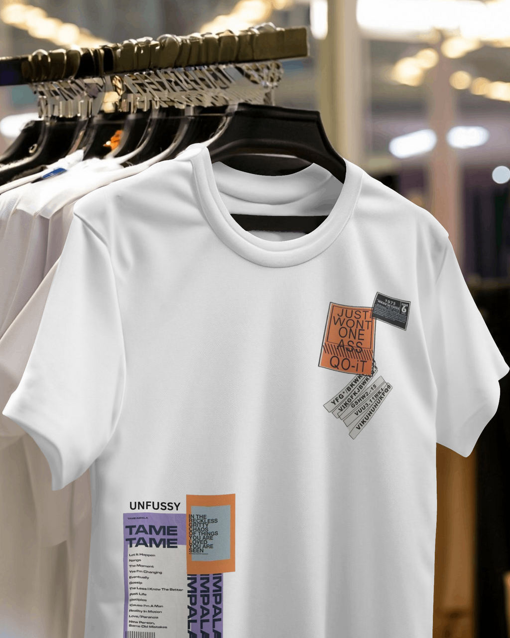 Patch Up 100% Cotton Oversized White T-shirt by Unfussy with 100% cotton, Casual Wear, Organic, Oversized Fit, Printed, T-Shirts, Unfussy, Unisex, White, Womenswear at Kamakhyaa for sustainable fashion