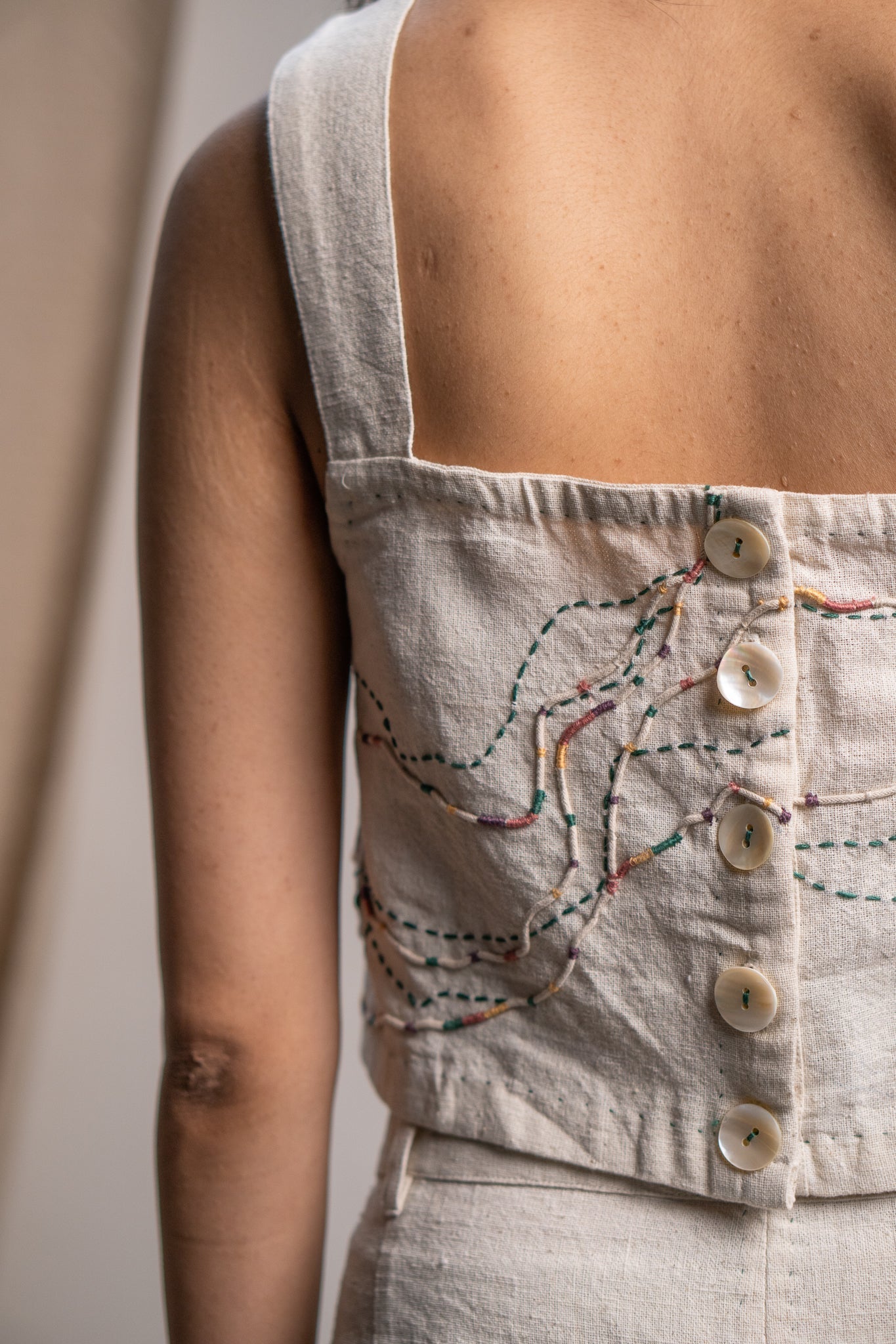 Kora Reversible Blouse by Lafaani with 100% pure cotton, Blouses, Casual Wear, Kora, Natural with azo free dyes, Organic, Regular Fit, Reversible, Rewind, Rewind by Lafaani, Solids, Womenswear at Kamakhyaa for sustainable fashion