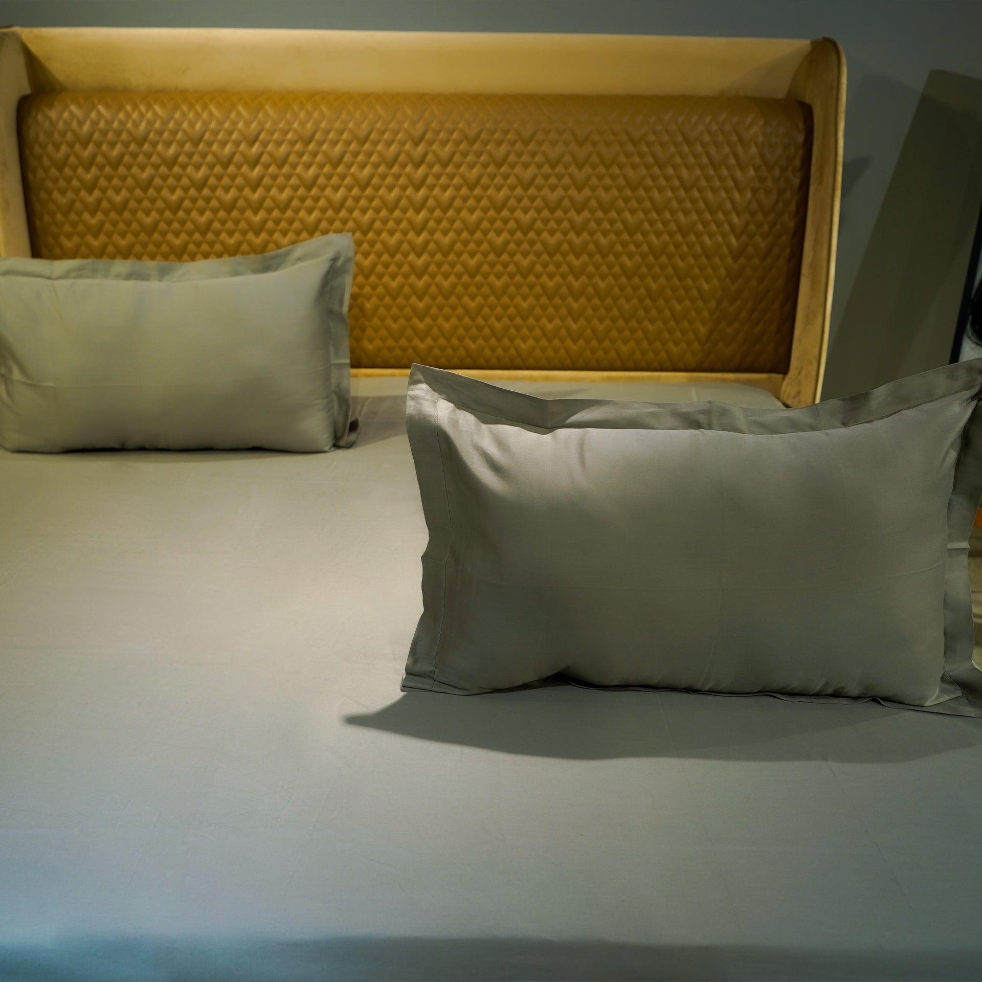 Sage Green Oasis Pillow Cover by Aetherea with Pillow Cover at Kamakhyaa for sustainable fashion