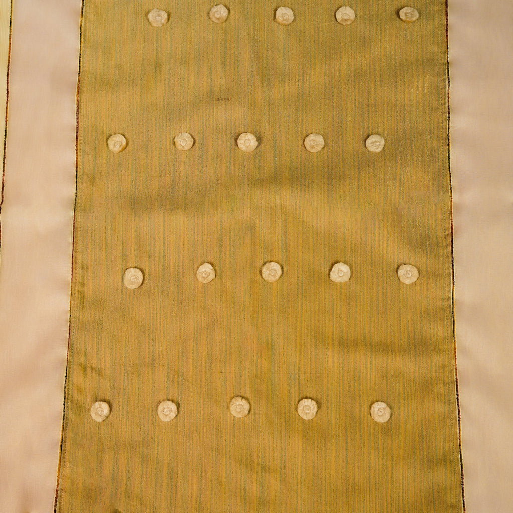 Blossom Whimsy by Aetherea with Bed Throws, Beige, Sheer, Silk, Upcycled at Kamakhyaa for sustainable fashion