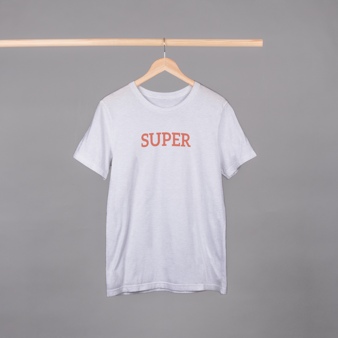 Super 100% Cotton Oversized White T-shirt by Unfussy with 100% cotton, Casual Wear, Organic, Oversized Fit, Printed, T-Shirts, Unfussy, Unisex, White, Womenswear at Kamakhyaa for sustainable fashion