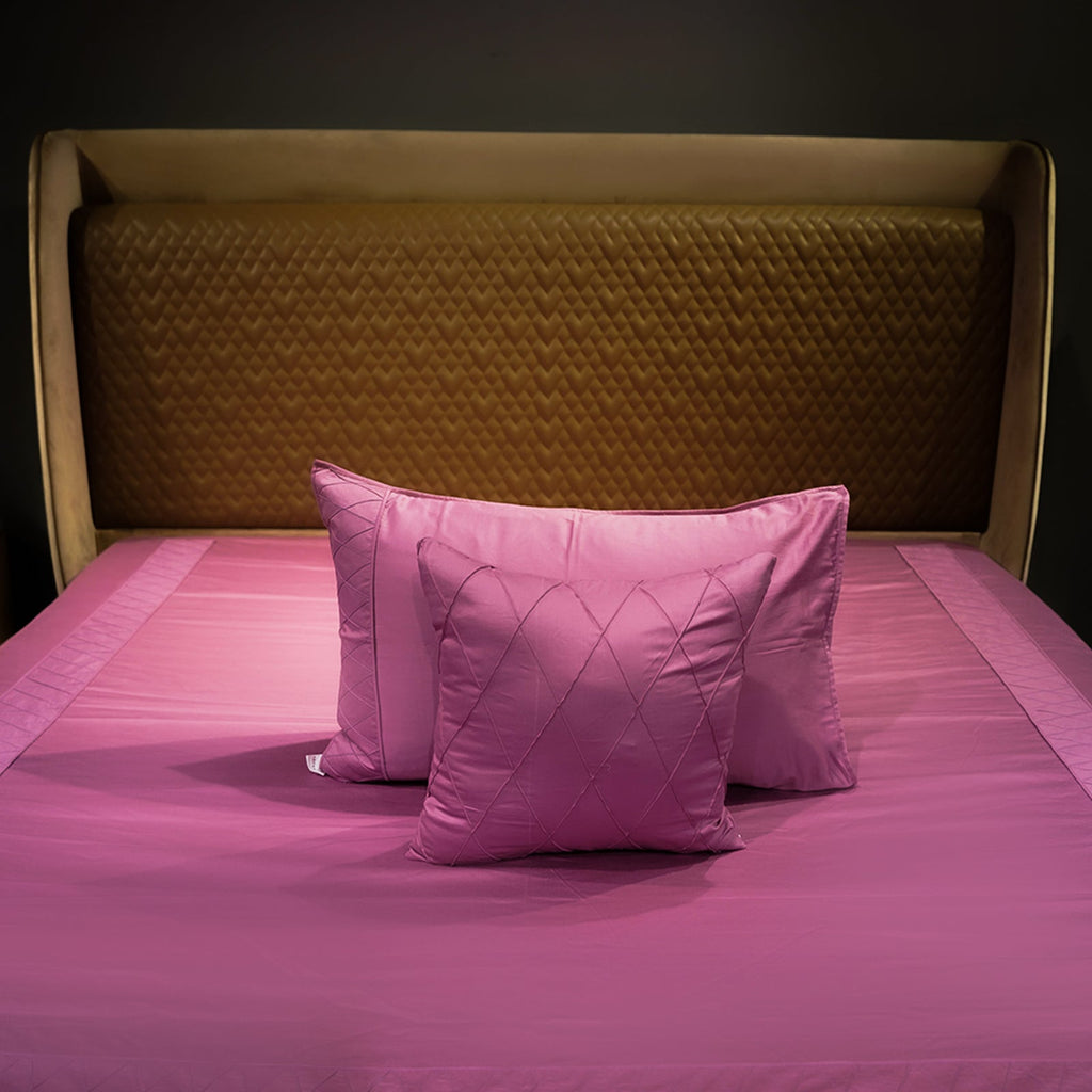 Rose Quartz Diamond Simplicity Cushion Cover by Aetherea with 100% Cotton, 300 TC, 400 TC, 500 TC, Cushion covers, Pink, Plain, Solid at Kamakhyaa for sustainable fashion