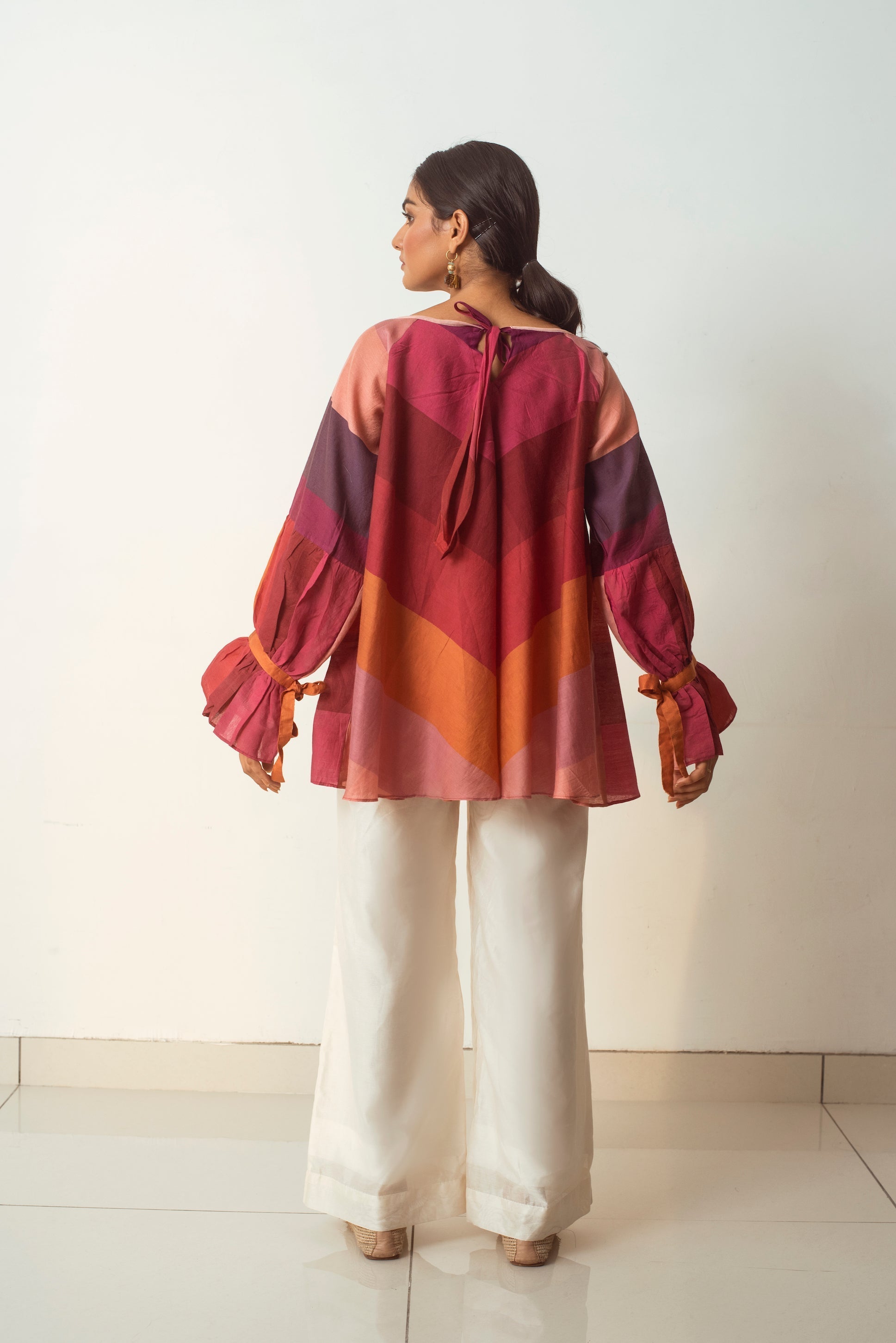 Colors In My Loom by The Loom Art with Capsule by The Loom Art, Handwoven silk, July Sale, July Sale 2023, Multicolor, Natural, Party Wear, Prints, Regular Fit, Tops, Tunic Tops, Womenswear at Kamakhyaa for sustainable fashion