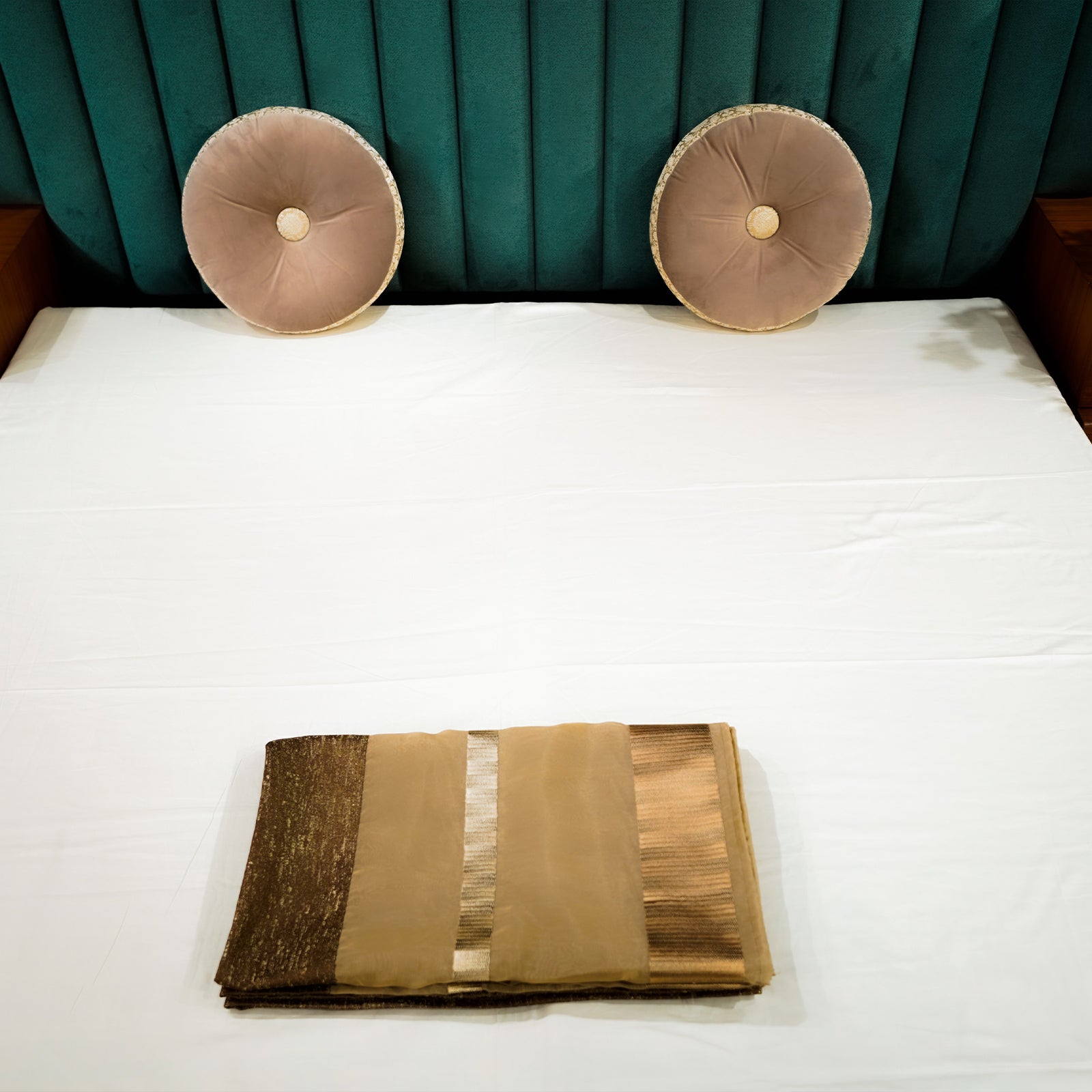 Gradient Throw by Aetherea with Bed Throws, Brown, Coffee, Silk, Throws, Upcycled at Kamakhyaa for sustainable fashion