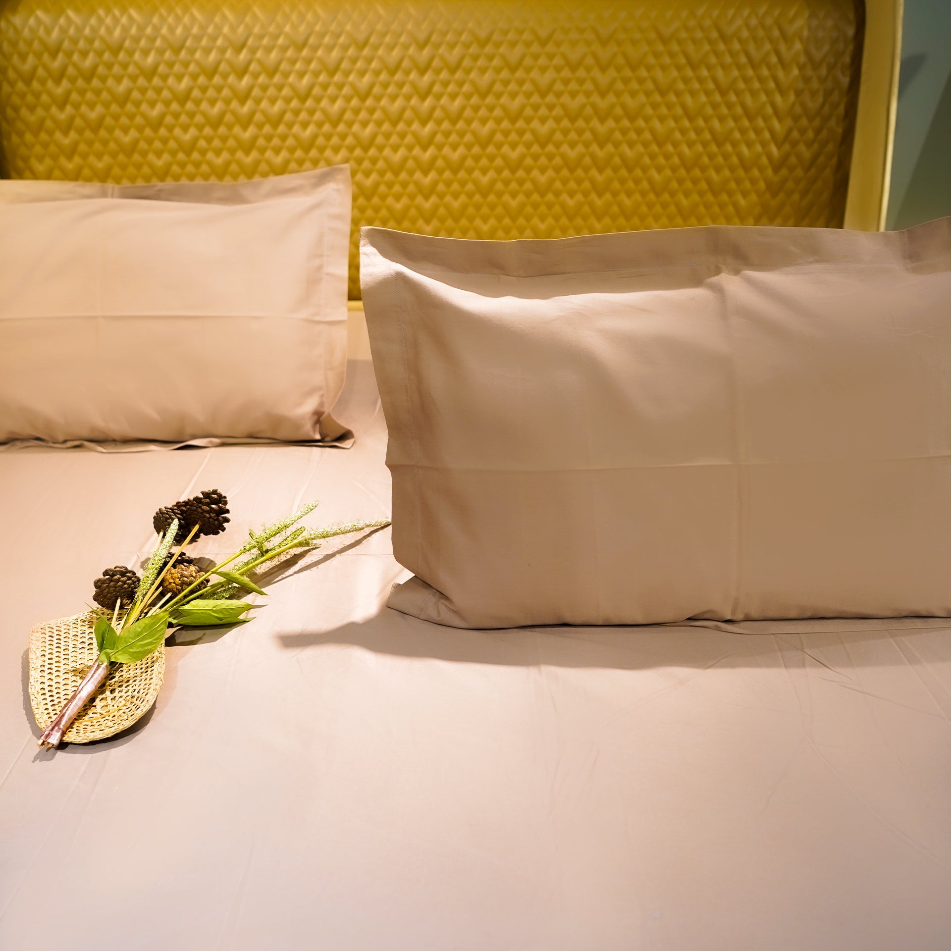 Coffee Dream by Aetherea with 100% Cotton, 300 TC, 400 TC, 500 TC, Bedsheets, Brown, Coffee, King, Plain, Plain Bedsheets, Queen, Solid at Kamakhyaa for sustainable fashion