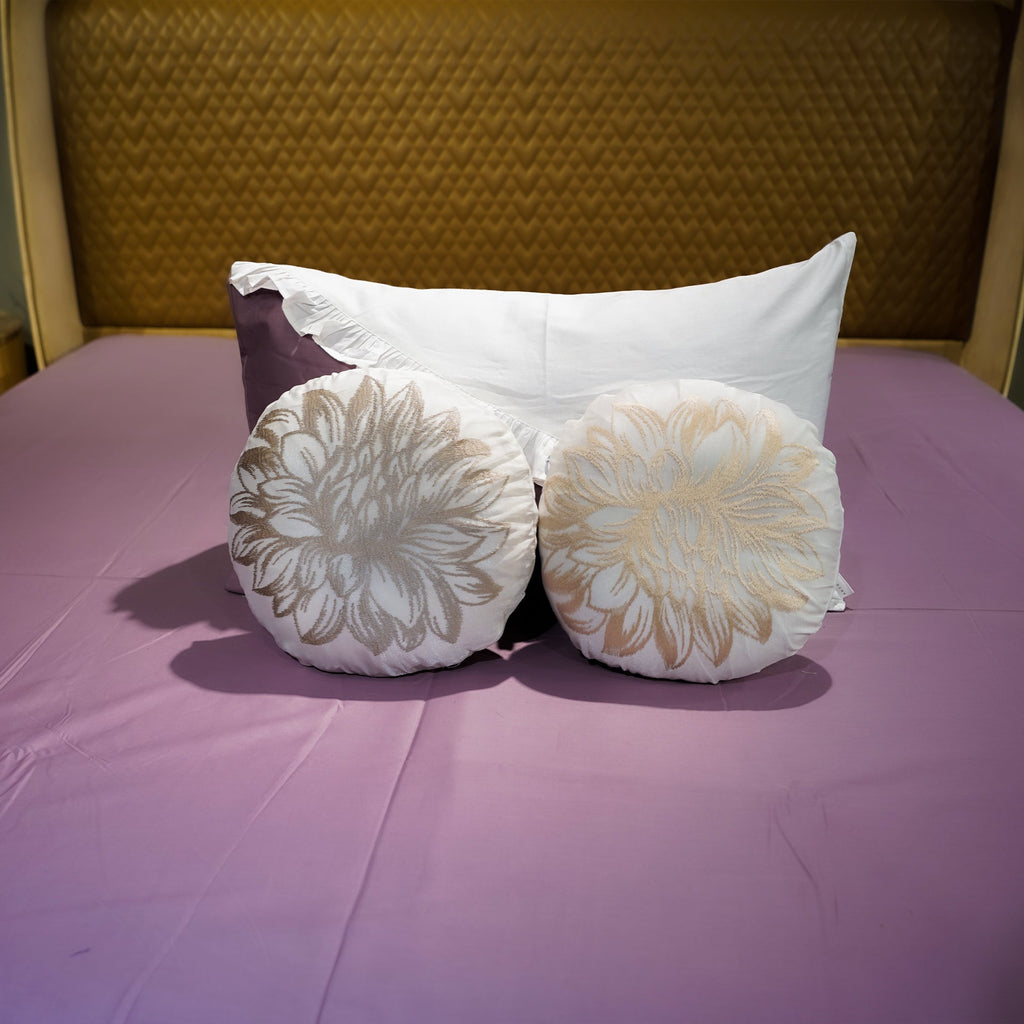 Whispering Lily by Aetherea with Bed Covers, Cushion, Flower, Frills, Home, Lavender, Purple, White at Kamakhyaa for sustainable fashion