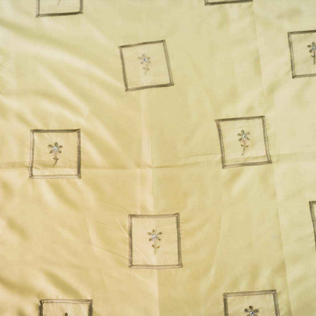 Whispering Meadow by Aetherea with Bed Throws, Cotton, Cream, Embroidered, Piping, Sheer, Upcycled, White at Kamakhyaa for sustainable fashion