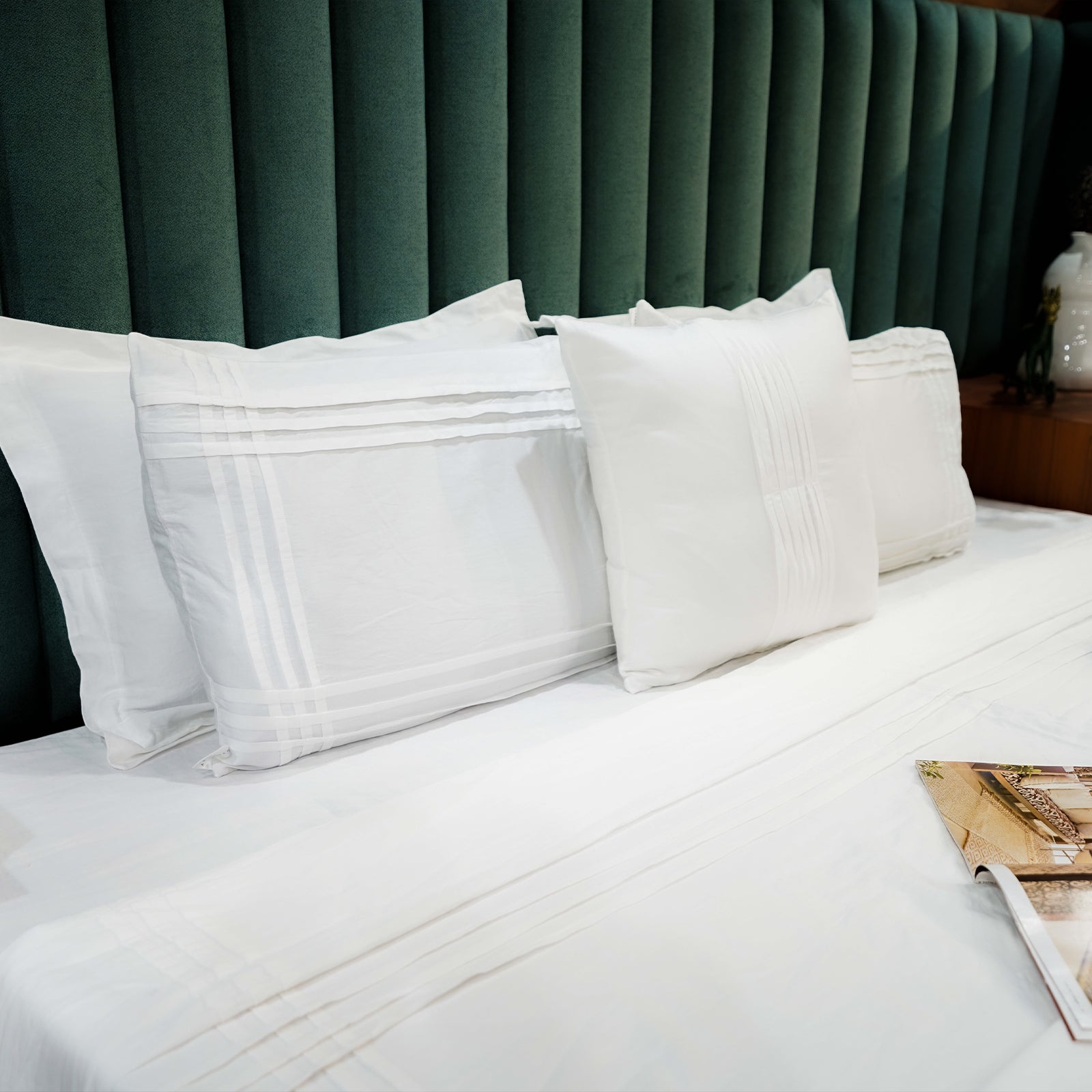 Pure Alabaster Classic Charm Cushion Cover by Aetherea with 100% Cotton, 300 TC, 500 TC, Cushion covers, Plain, Solid, White at Kamakhyaa for sustainable fashion