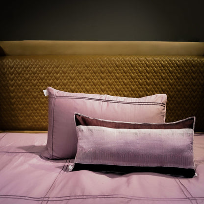 Piped Up Duvet Cover by Aetherea with 500 TC, Cushion, Duvet Covers, Pink, Piping at Kamakhyaa for sustainable fashion