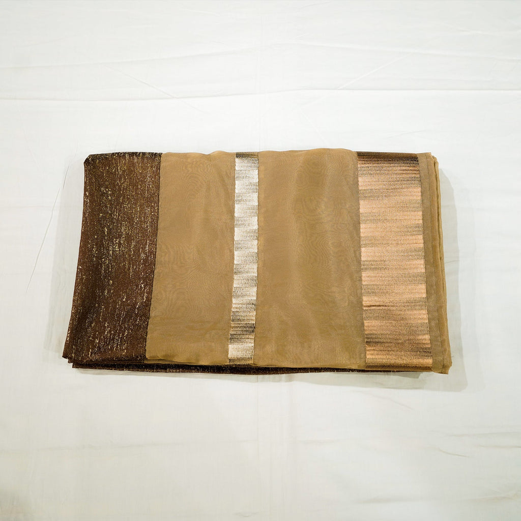 Gradient Throw by Aetherea with Bed Throws, Brown, Coffee, Silk, Throws, Upcycled at Kamakhyaa for sustainable fashion