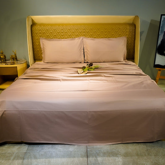 Coffee Dream by Aetherea with 100% Cotton, 300 TC, 400 TC, 500 TC, Bedsheets, Brown, Coffee, King, Plain, Plain Bedsheets, Queen, Solid at Kamakhyaa for sustainable fashion