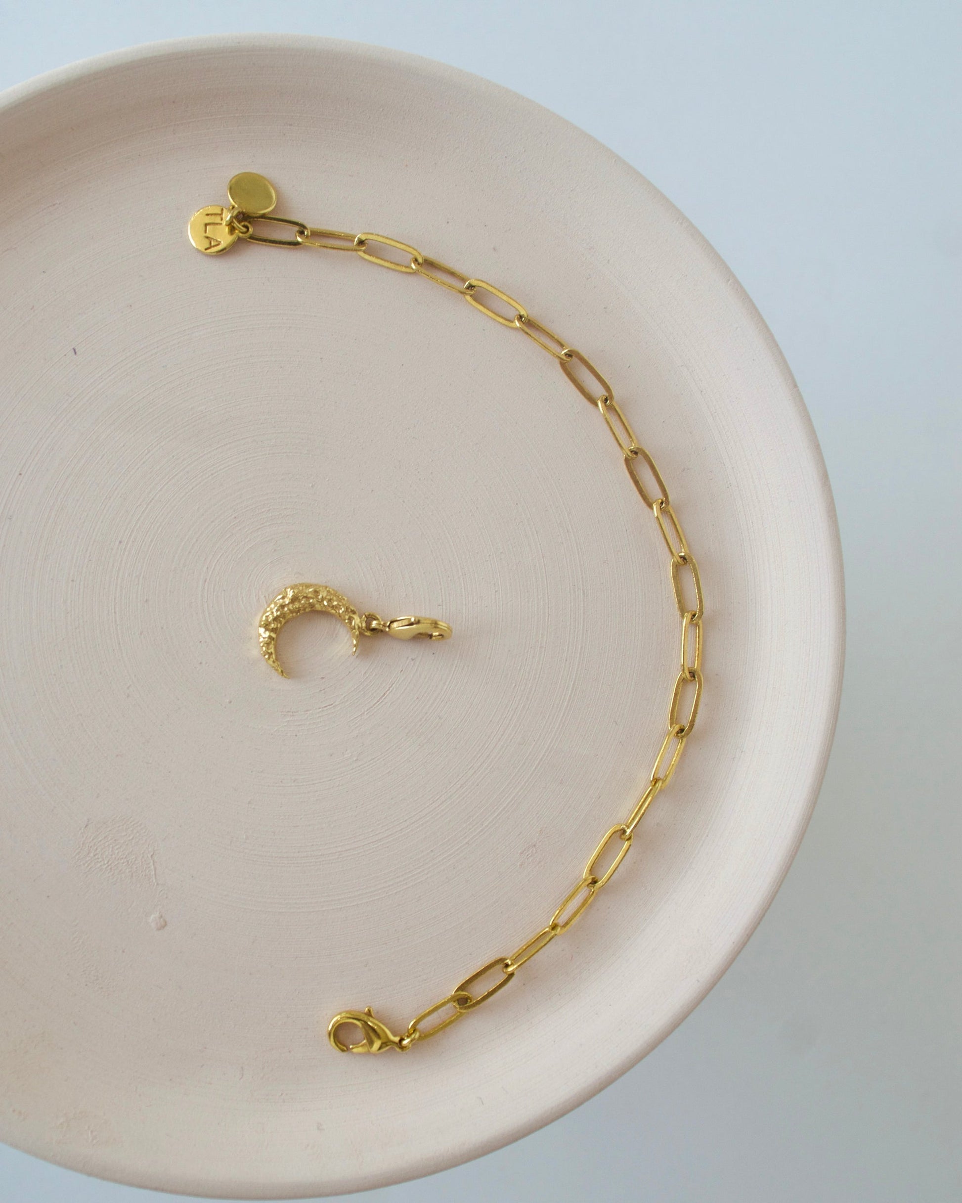 Gold Brass Textured Moon Pendants Neck Pieces Brass, Cosmic Dream TLA, Free Size, Plated, Natural, Pendants, Statement The Loom Art Kamakhyaa