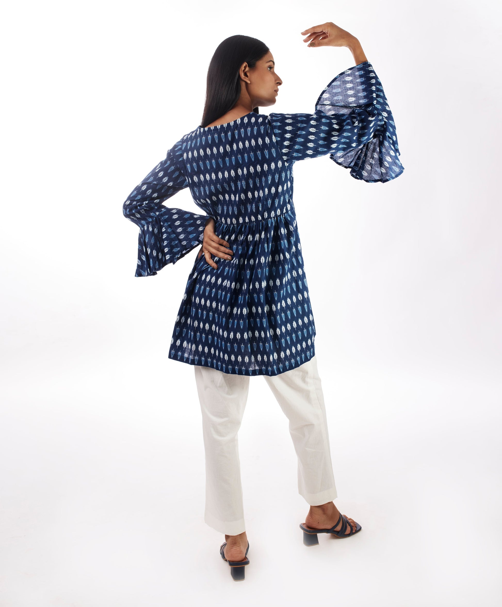 Blue Printed 2 Piece Co-ord Set by Kamakhyaa with 100% pure cotton, Blue, Casual Wear, Co-ord Sets, FB ADS JUNE, Fitted At Waist, KKYSS, Naturally Made, Printed, Regular Fit, Summer Sutra, Womenswear at Kamakhyaa for sustainable fashion