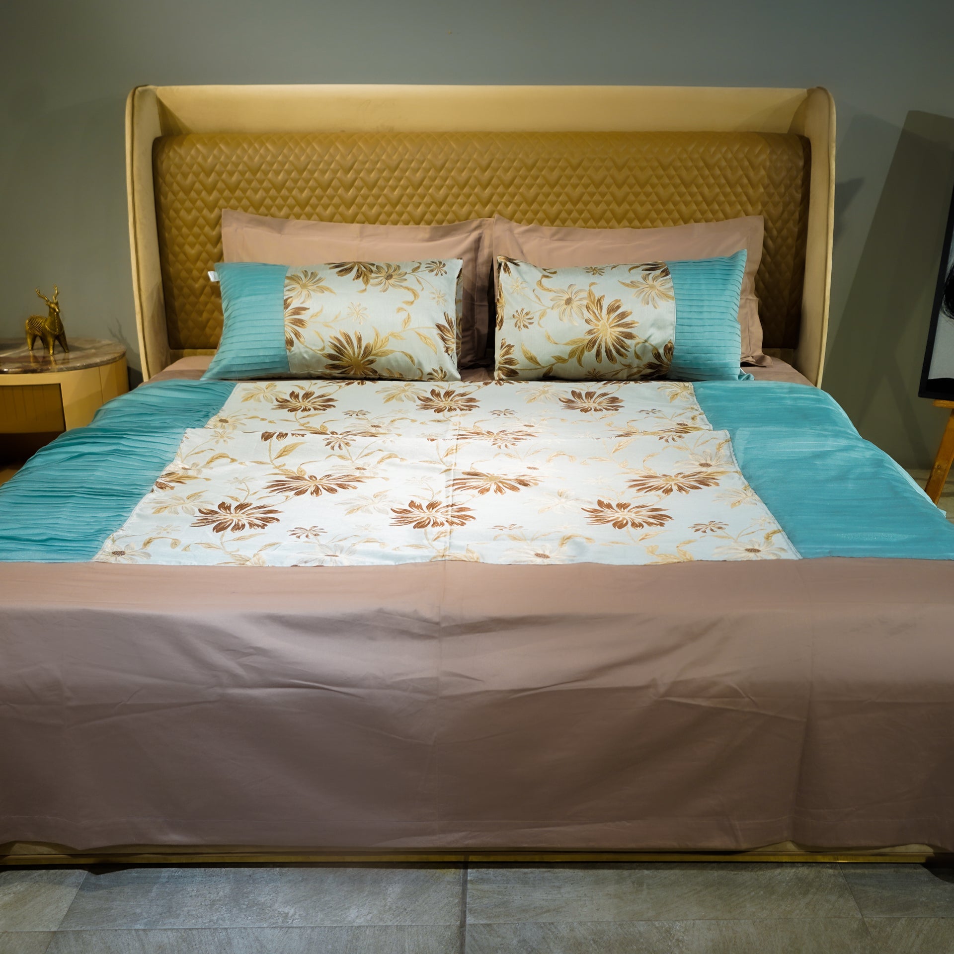 Petalscape by Aetherea with Bed Cover Sets, Bed Covers, Cushion, Green, Home, Pink, Sage Green at Kamakhyaa for sustainable fashion