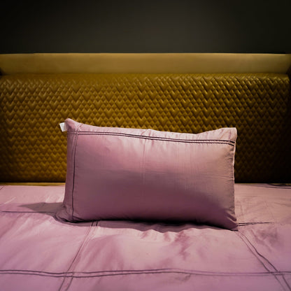 Piped Up Duvet Cover by Aetherea with 500 TC, Cushion, Duvet Covers, Pink, Piping at Kamakhyaa for sustainable fashion