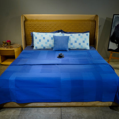 Denim Crossweave by Aetherea with 100% Cotton, Bed Covers, Blue, Cushion, Denim, Frills, Home at Kamakhyaa for sustainable fashion