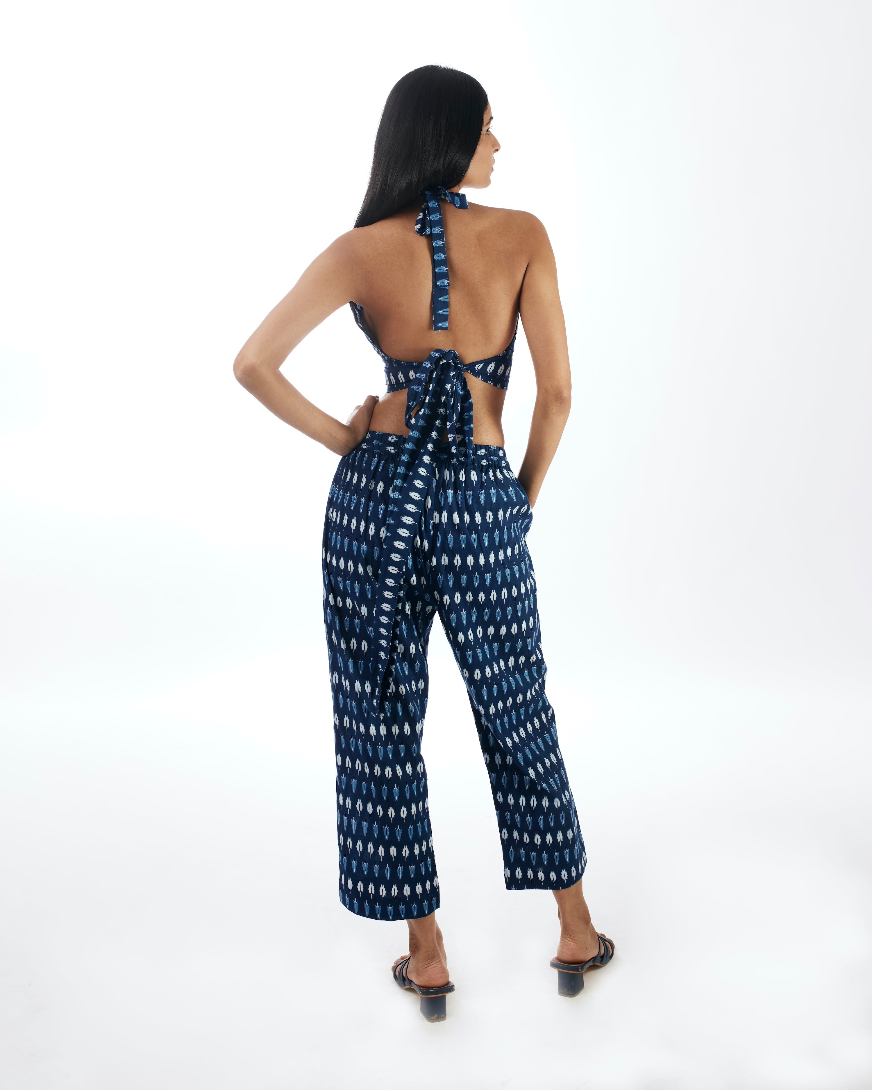 Blue Printed 3 Piece Co-ord Set by Kamakhyaa with 100% pure cotton, Blue, Casual Wear, Co-ord Sets, FB ADS JUNE, Fitted At Waist, KKYSS, Naturally Made, Printed, Regular Fit, Summer Sutra, Womenswear at Kamakhyaa for sustainable fashion