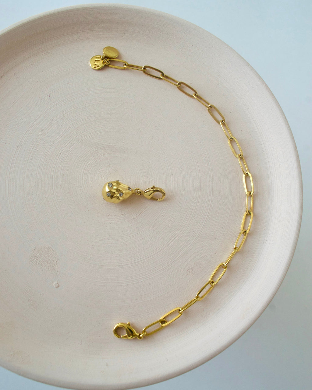 Gold Brass Studed Pearl Charm Pendants/Charm by The Loom Art with Brass, Cosmic Dream by The Loom Art, Fashion Jewellery, Free Size, Gold, Gold Plated, jewelry, Less than $50, Natural, Pendants, Products less than $25 at Kamakhyaa for sustainable fashion