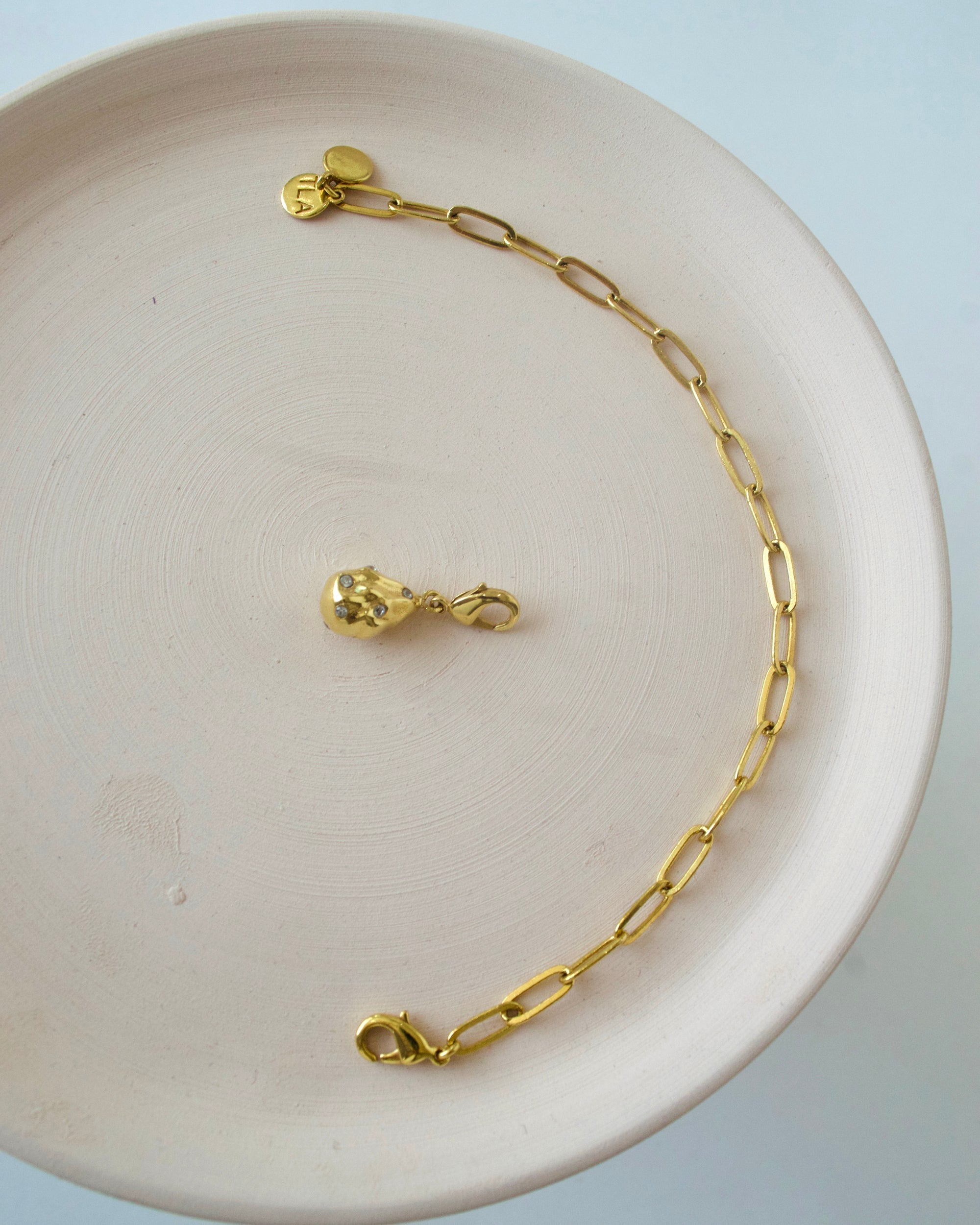 Gold Brass Studed Pearl Charm Pendants/Charm by The Loom Art with Brass, Cosmic Dream by The Loom Art, Fashion Jewellery, Free Size, Gold, Gold Plated, jewelry, Less than $50, Natural, Pendants, Products less than $25 at Kamakhyaa for sustainable fashion