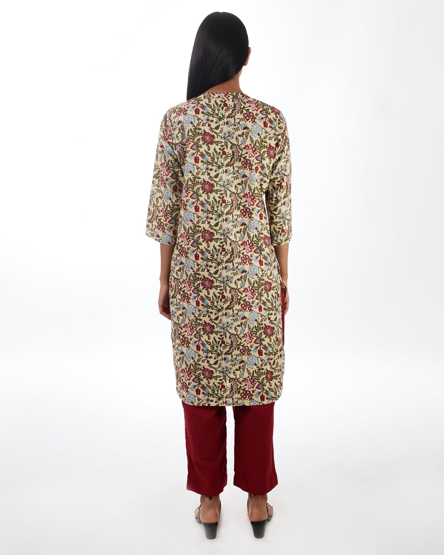 Yellow Kurta With Red Pants by Indian Wear with 100% pure cotton, Casual Wear, Indian Wear, KKYSS, Kurta Pant Sets, Natural, Prints, Regular Fit, Summer Sutra, Womenswear, Yellow at Kamakhyaa for sustainable fashion