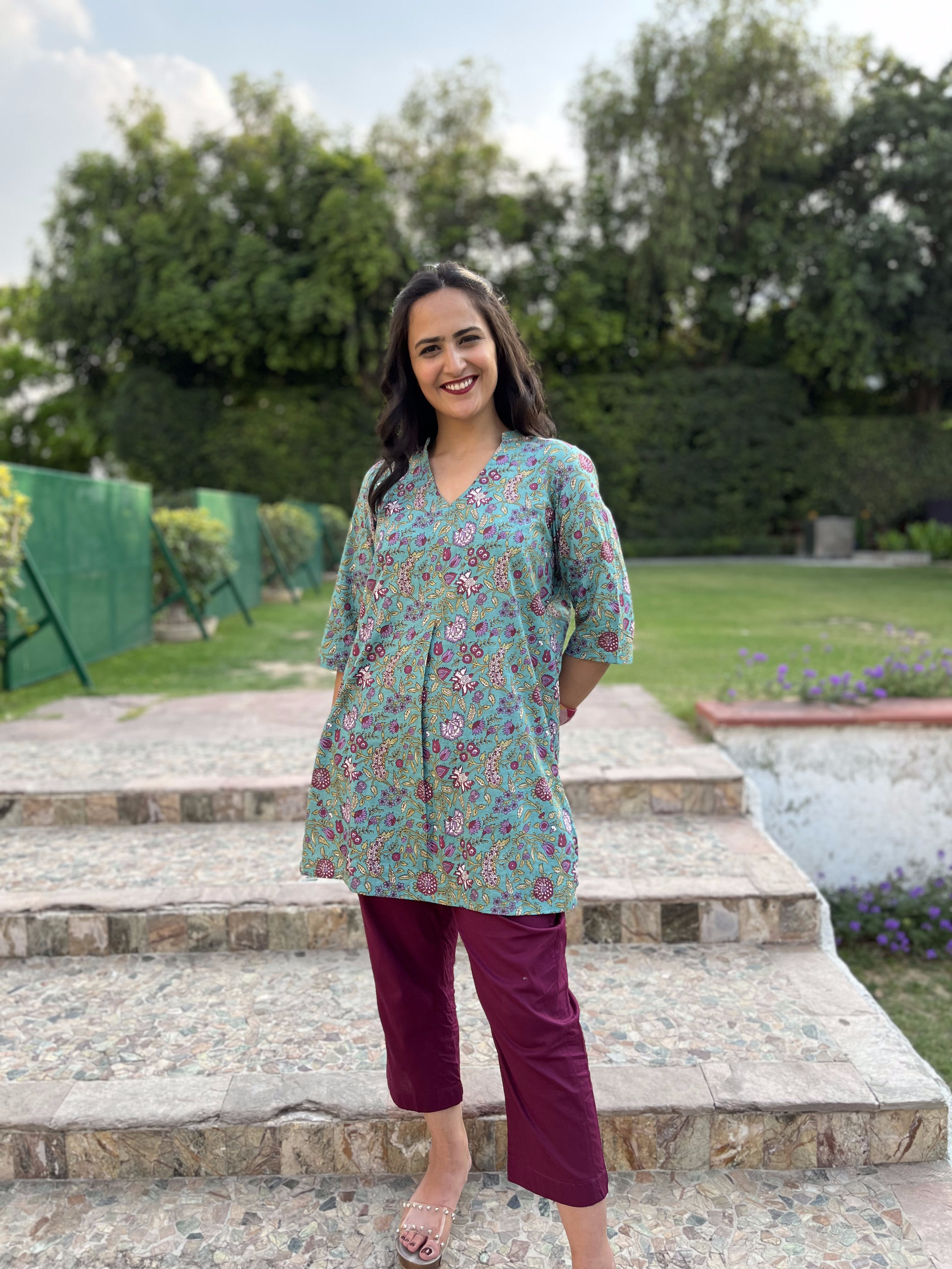 Green Printed Co-ord Set by Kamakhyaa with 100% pure cotton, Casual Wear, Co-ord Sets, FB ADS JUNE, Fitted At Waist, Green, KKYSS, Naturally Made, Printed, Relaxed Fit, Summer Sutra, Womenswear at Kamakhyaa for sustainable fashion