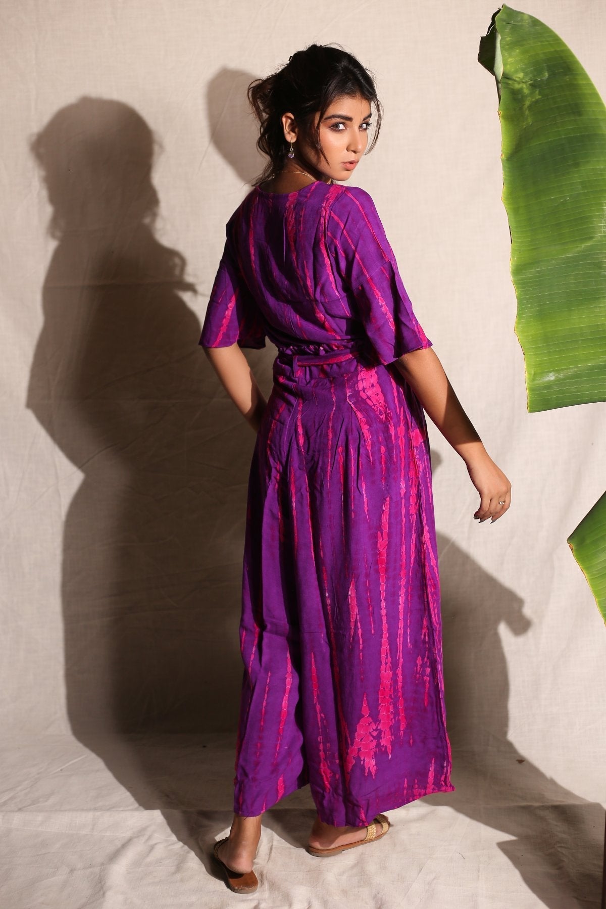 Pink Tie & Dye Top And Pants-Sets Of Two by Keva with Best Selling, Co-ord Sets, Day Dream, Natural, Pink, Printed Selfsame, Purple, Rayon, Relaxed Fit, Resort Wear, Tie & Dye, Vacation, Vacation Co-ords, Womenswear at Kamakhyaa for sustainable fashion