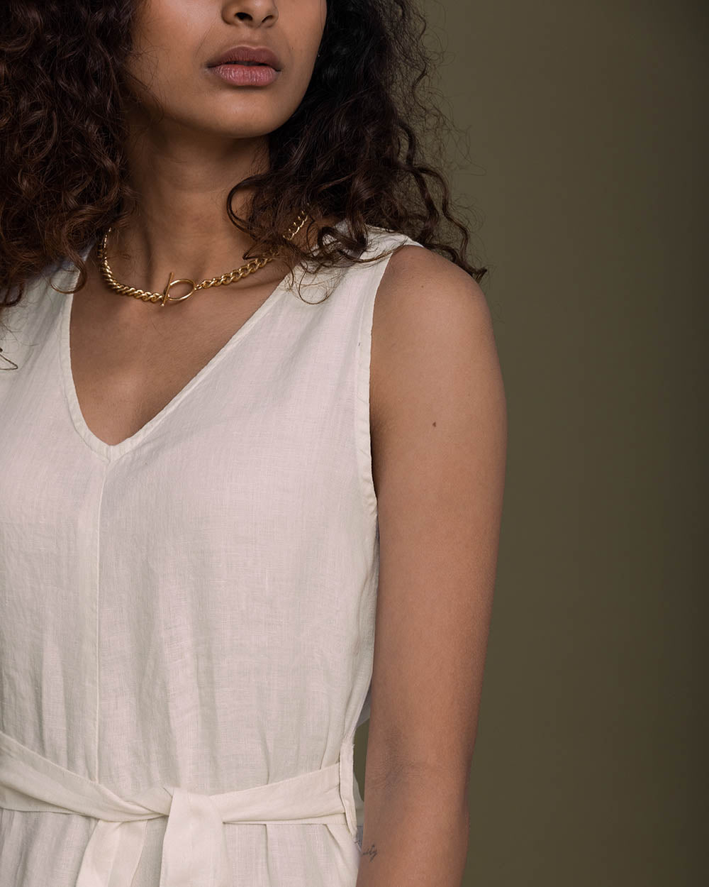 Breakfast In Bed Jumpsuit - Shell Off White by Reistor with Archived, Best Selling, Casual Wear, Hemp, Hemp by Reistor, Jumpsuits, Natural, Relaxed Fit, Solids, White, Womenswear at Kamakhyaa for sustainable fashion