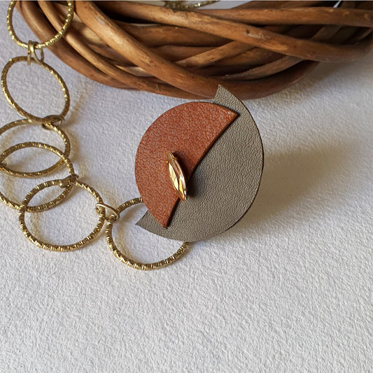 Brown Ring by Noupelle with Casual Wear, Free Size, Less than $50, Multicolor, Products less than $25, Rings, Textured, Upcycled, Upcycled from Leather Waste, Women Led Designer at Kamakhyaa for sustainable fashion